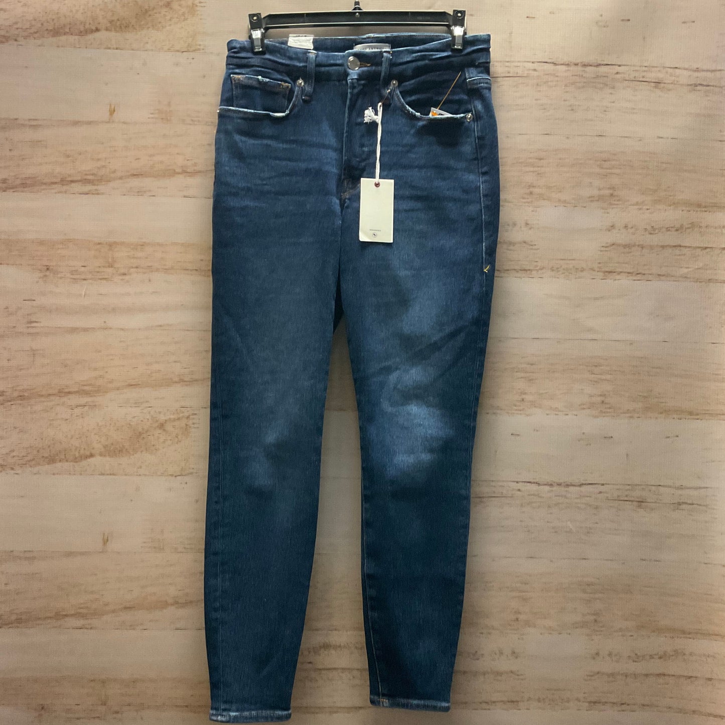 Jeans Skinny By Good American In Blue Denim, Size: 4