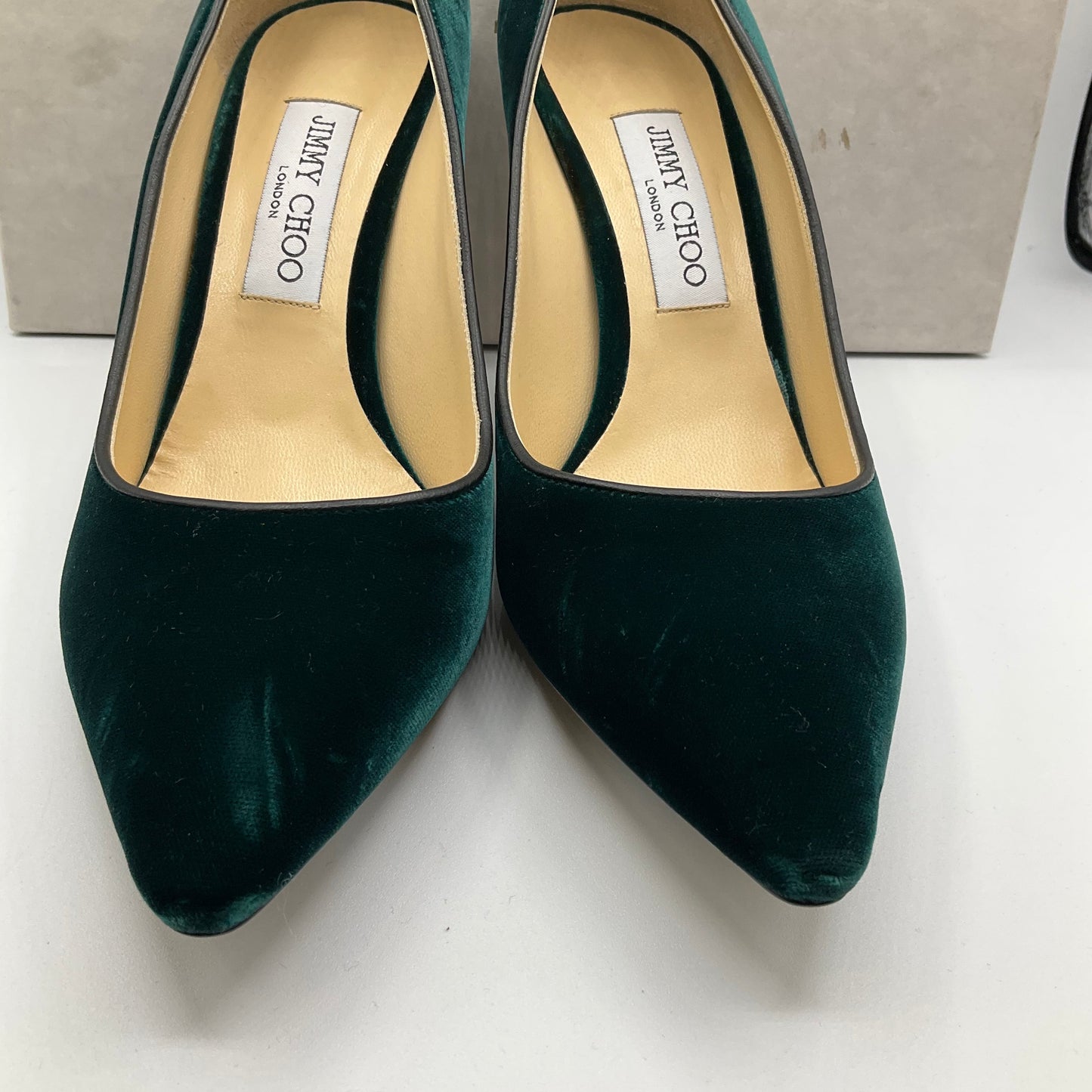 Shoes Heels Stiletto By Jimmy Choo In Green, Size: 9.5