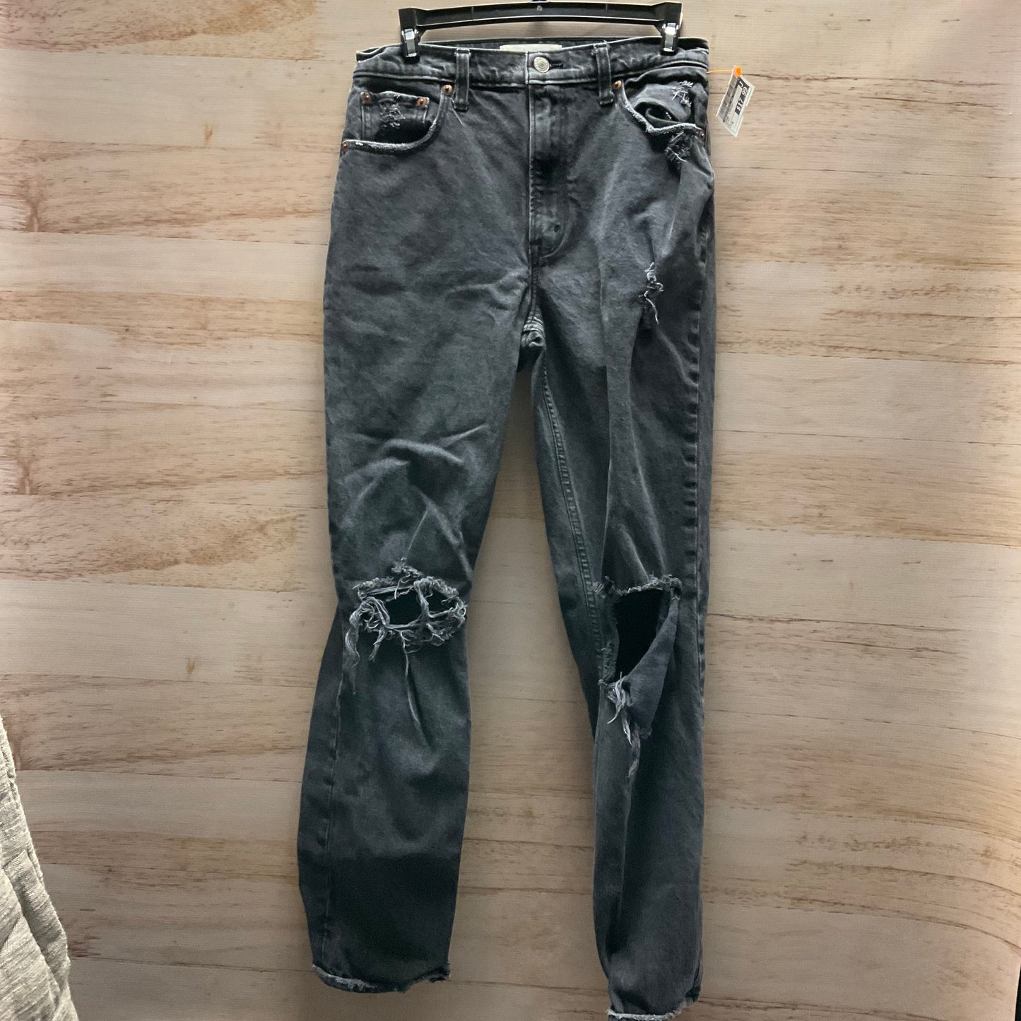 Jeans Straight By Abercrombie And Fitch In Black, Size: 6