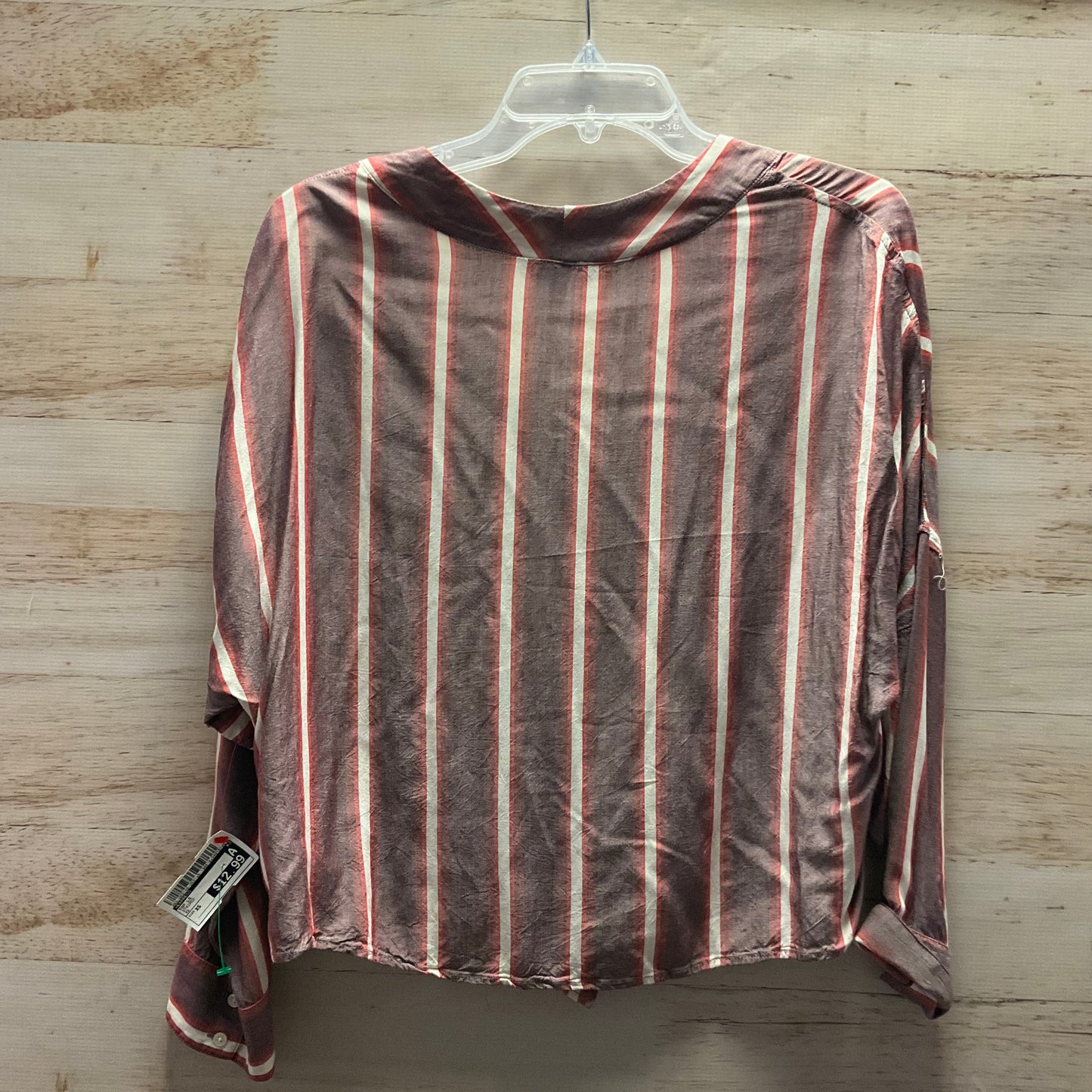 Top Long Sleeve By Express In Striped, Size: Xs