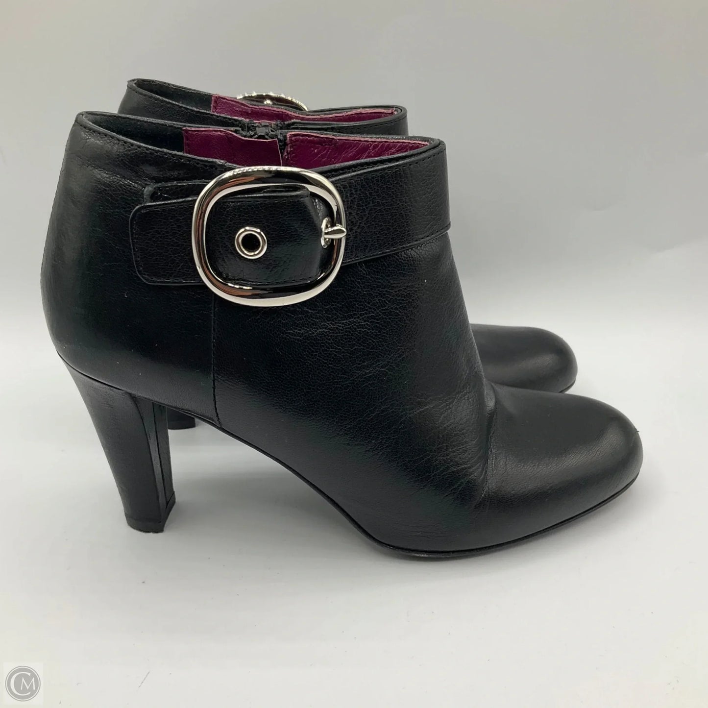 Boots Ankle Heels By Coach In Black, Size: 6