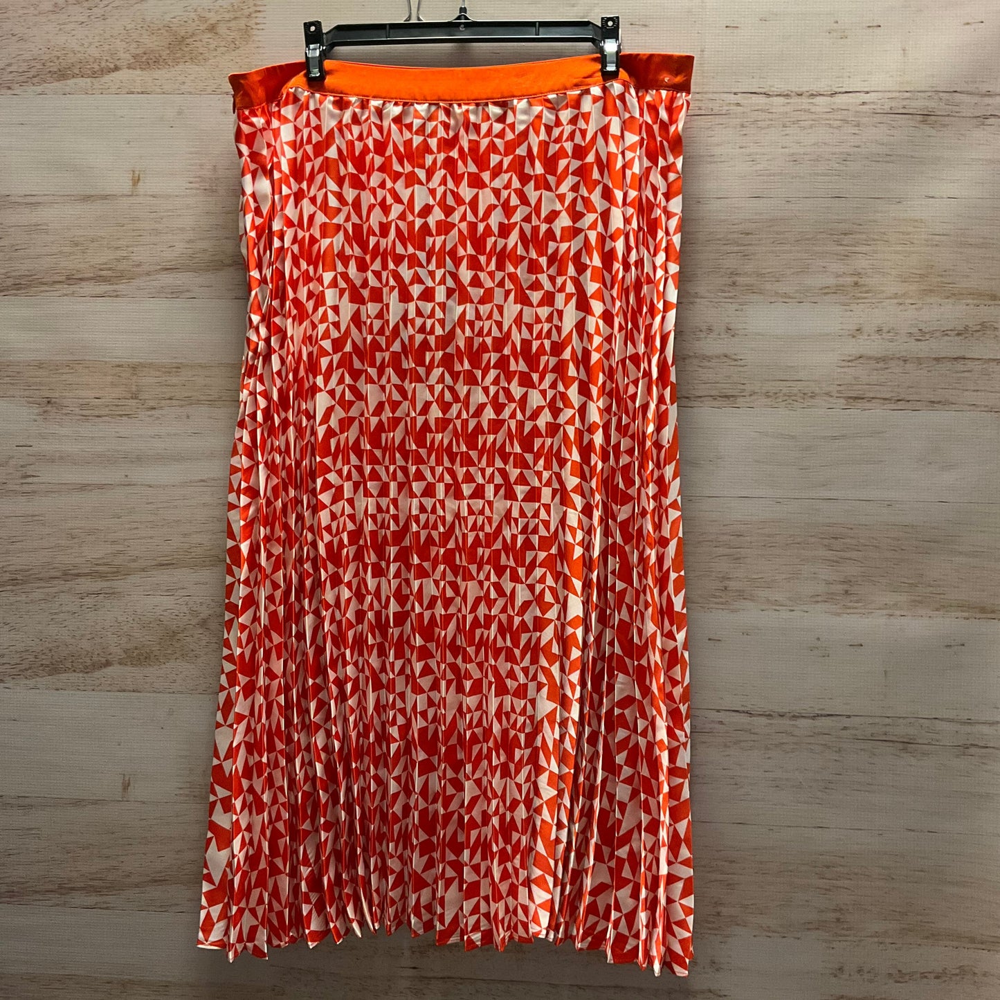 Skirt Midi By Clothes Mentor In Orange, Size: 14