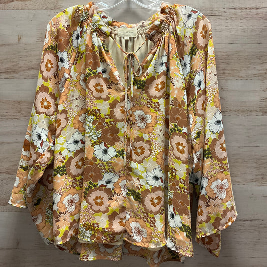 Top Long Sleeve By Melloday In Floral Print, Size: L