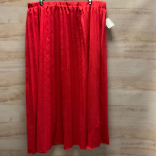 Skirt Midi By Shein In Red, Size: 2x