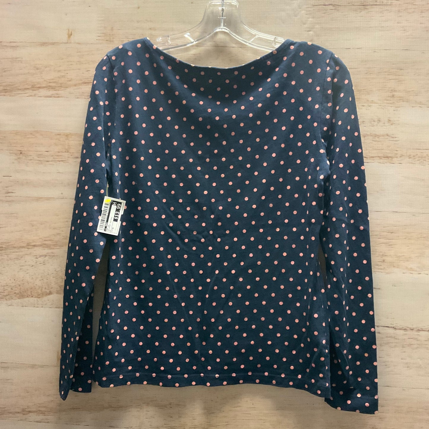 Top Long Sleeve By J. Crew In Polkadot Pattern, Size: M