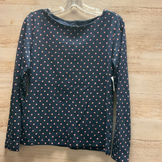 Top Long Sleeve By J. Crew In Polkadot Pattern, Size: M