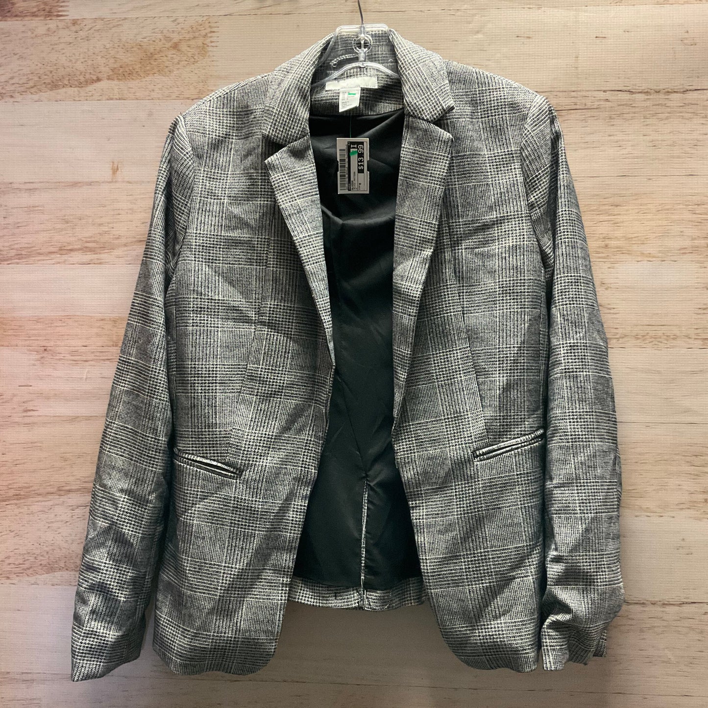 Blazer By H&m In Plaid Pattern, Size: M