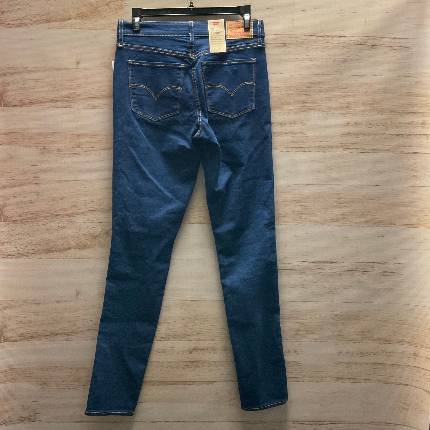 Jeans Skinny By Levis In Blue Denim, Size: 4