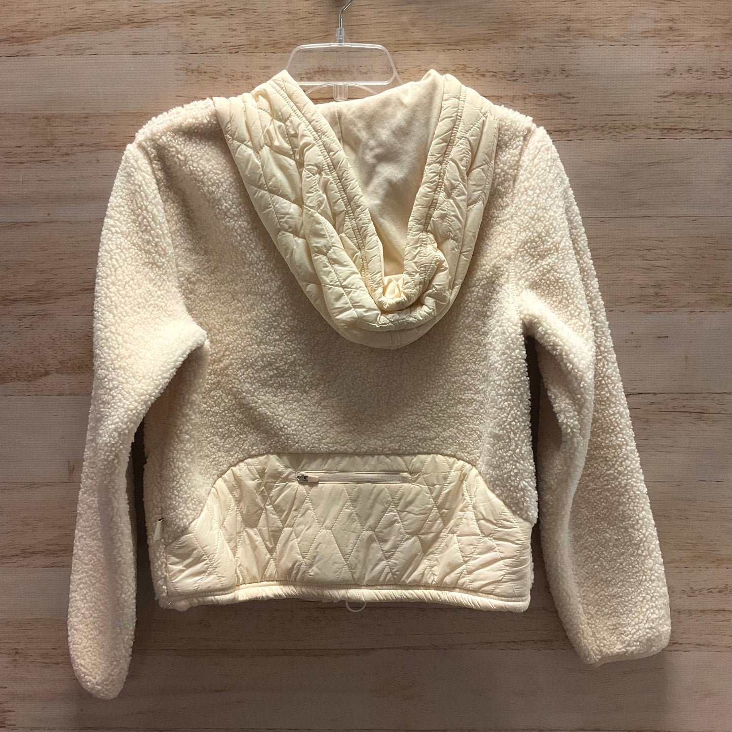 Jacket Faux Fur & Sherpa By Joy Lab In Cream, Size: S