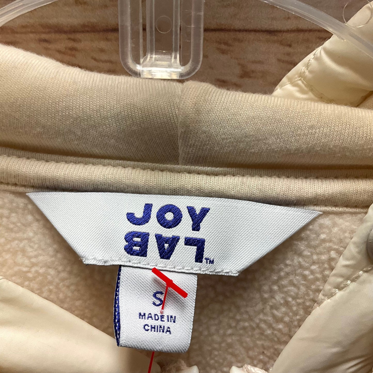 Jacket Faux Fur & Sherpa By Joy Lab In Cream, Size: S