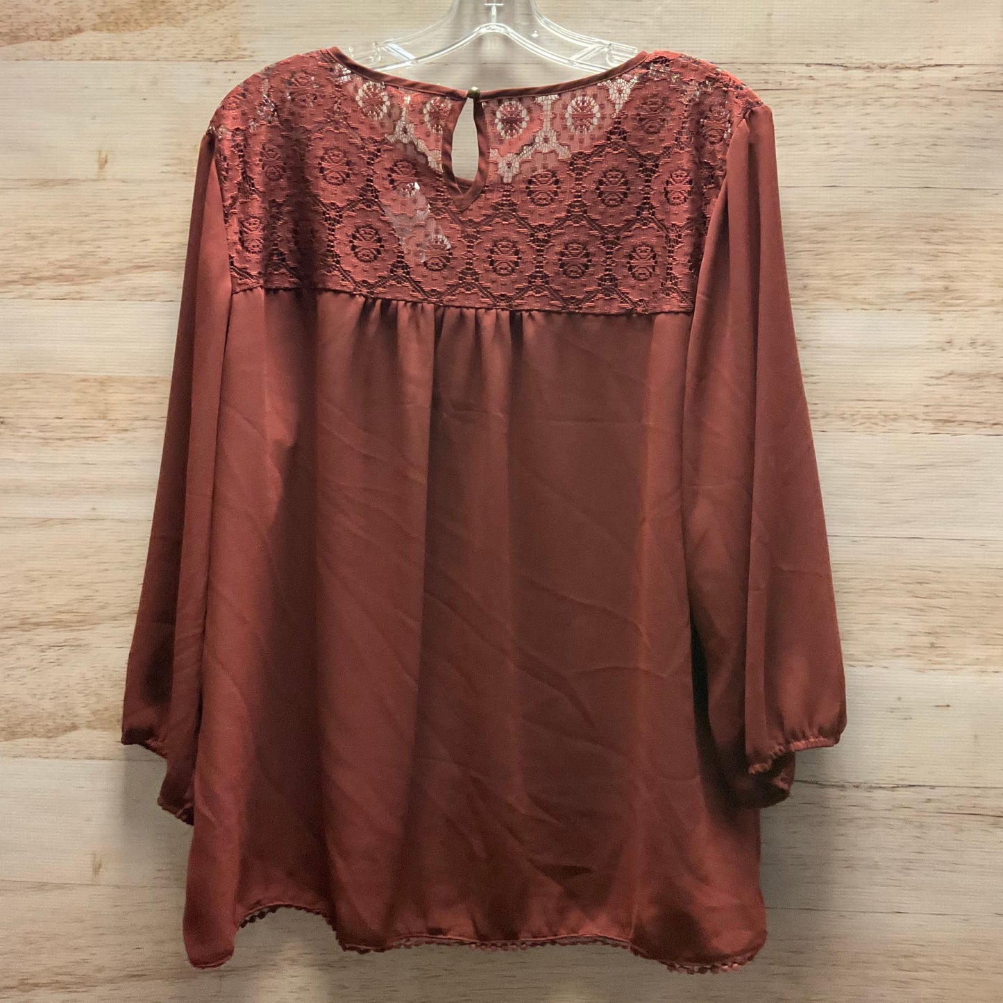 Top Long Sleeve By Maurices In Red, Size: 2x