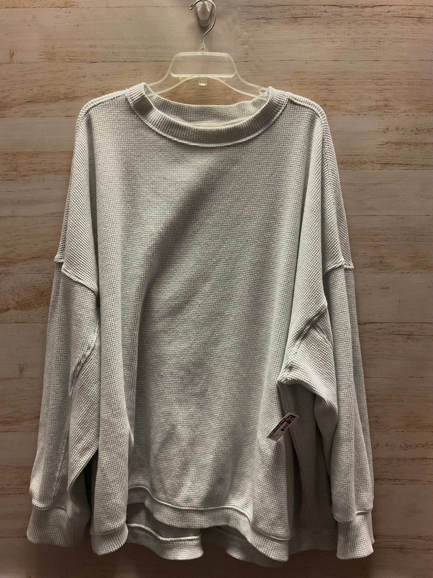 Top Long Sleeve By Aerie In Grey, Size: 2x