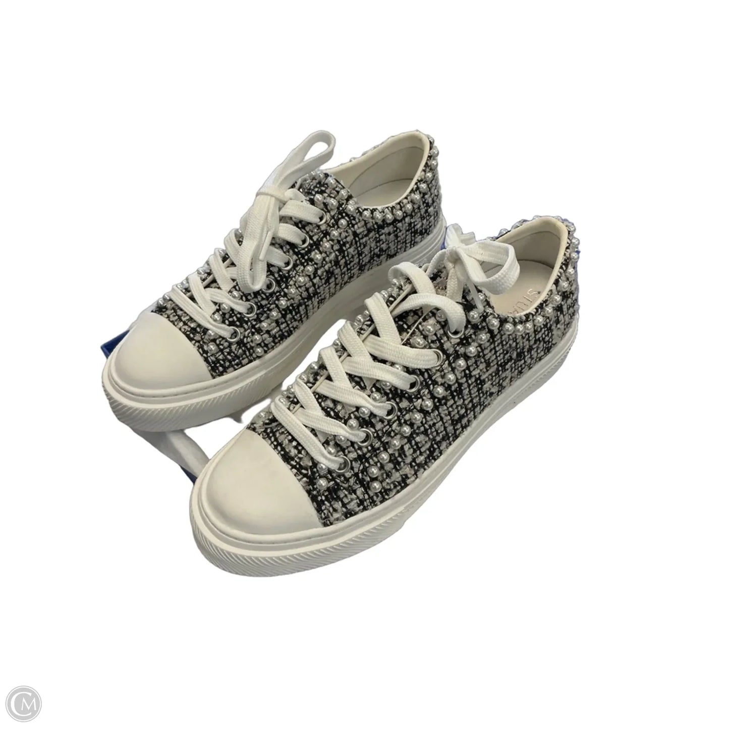 Shoes Designer By Stuart Weitzman In Black & White, Size: 7.5