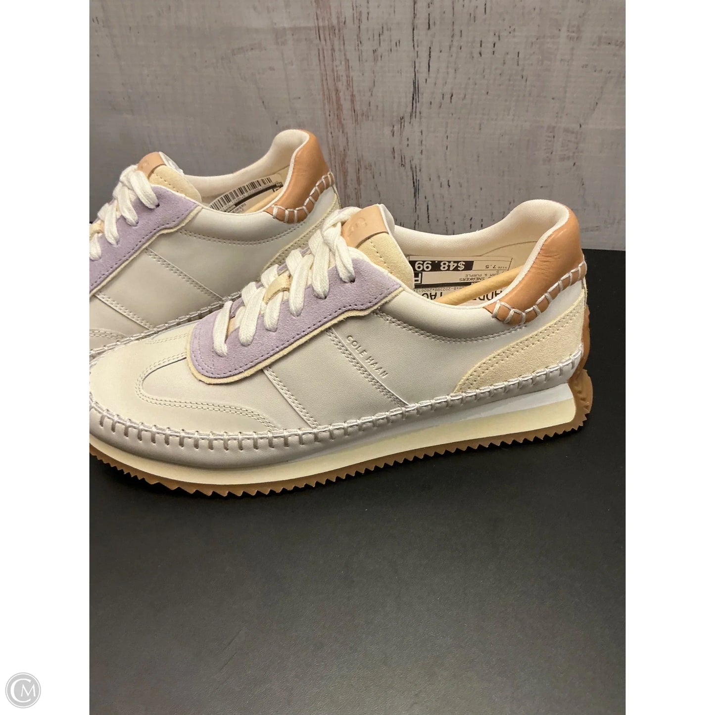 Shoes Sneakers By Cole-haan In Cream & Purple, Size: 7.5