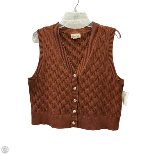 Vest Sweater By Marled In Brown, Size: Xl