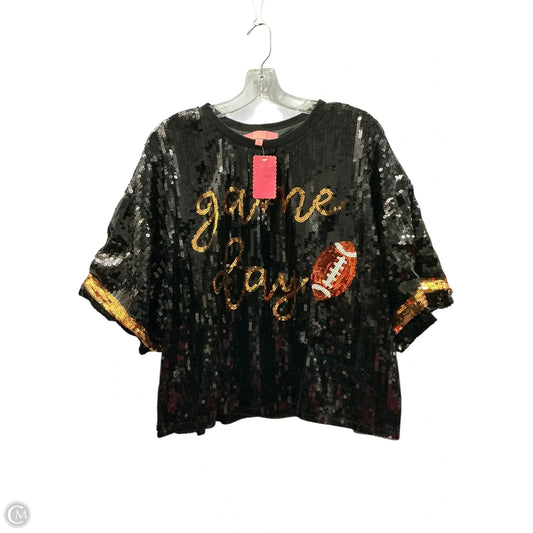 Top Short Sleeve By Simply Southern In Black, Size: Xl