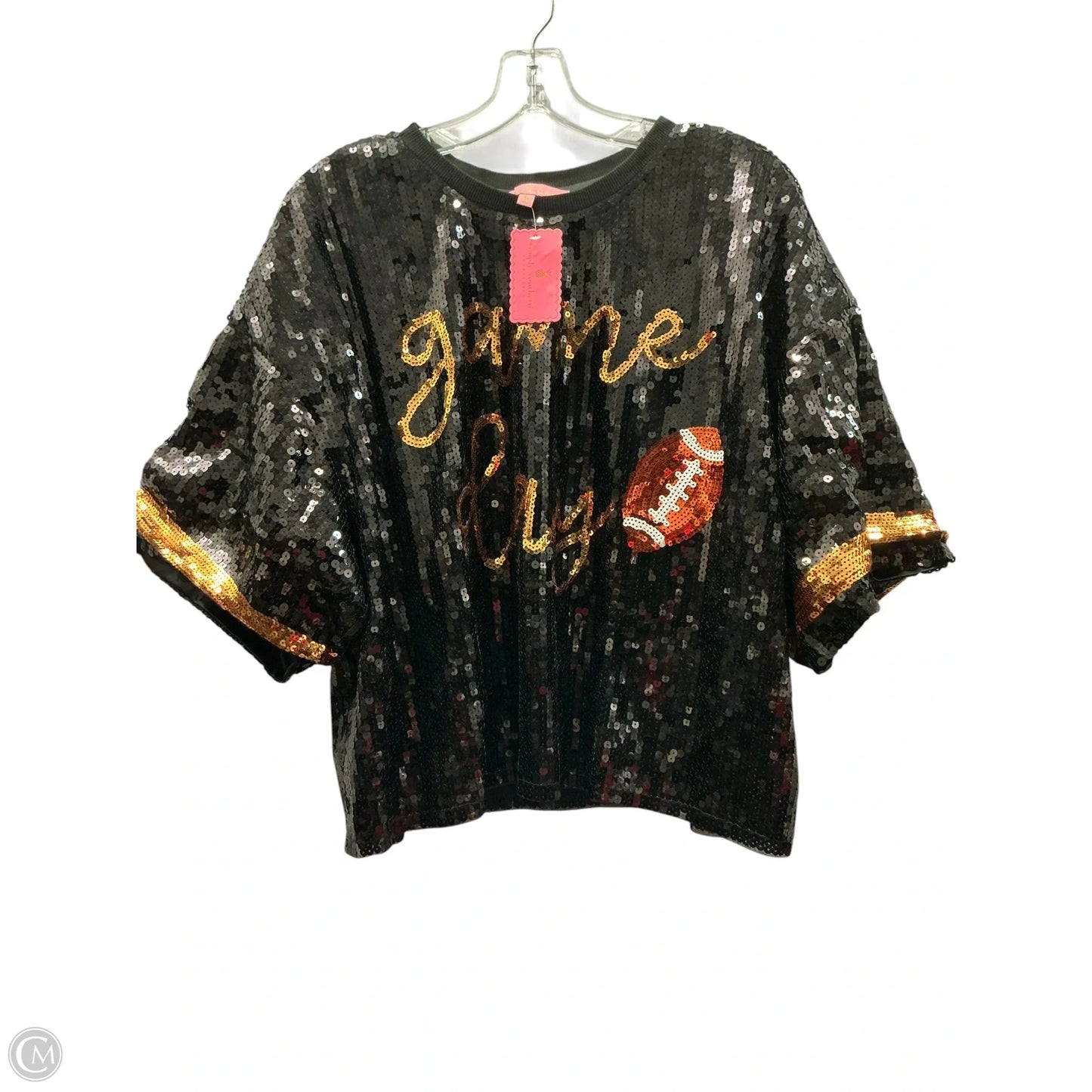 Top Short Sleeve By Simply Southern In Black, Size: Xl