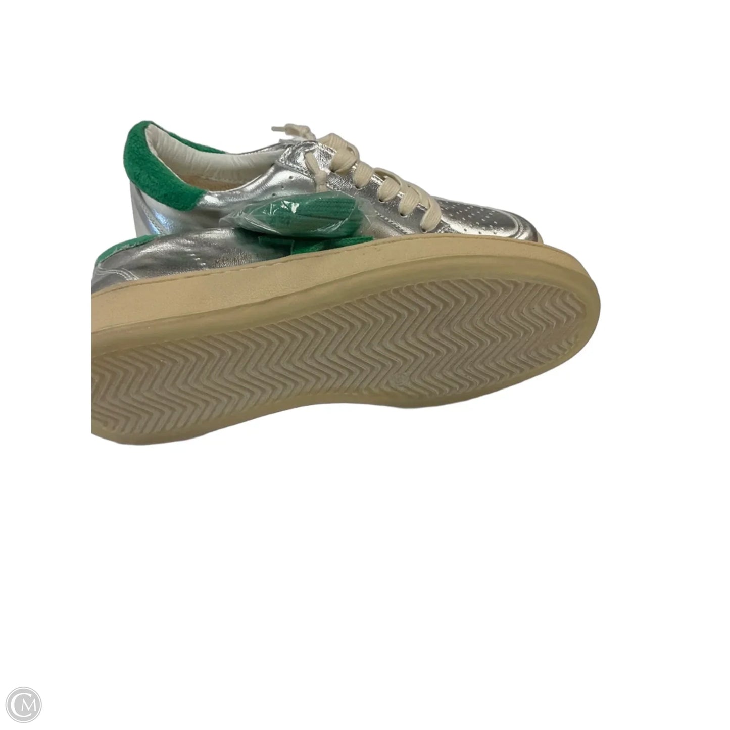 Shoes Sneakers By Vintage Havana In Green & Silver, Size: 9.5
