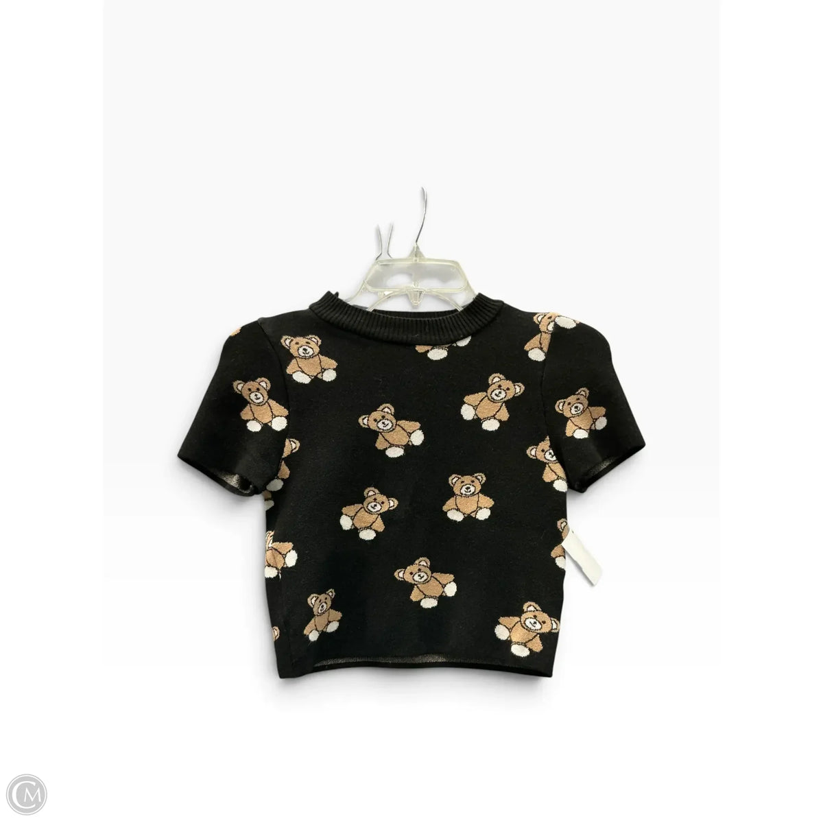 Sweater Short Sleeve By Debut In Black, Size: L