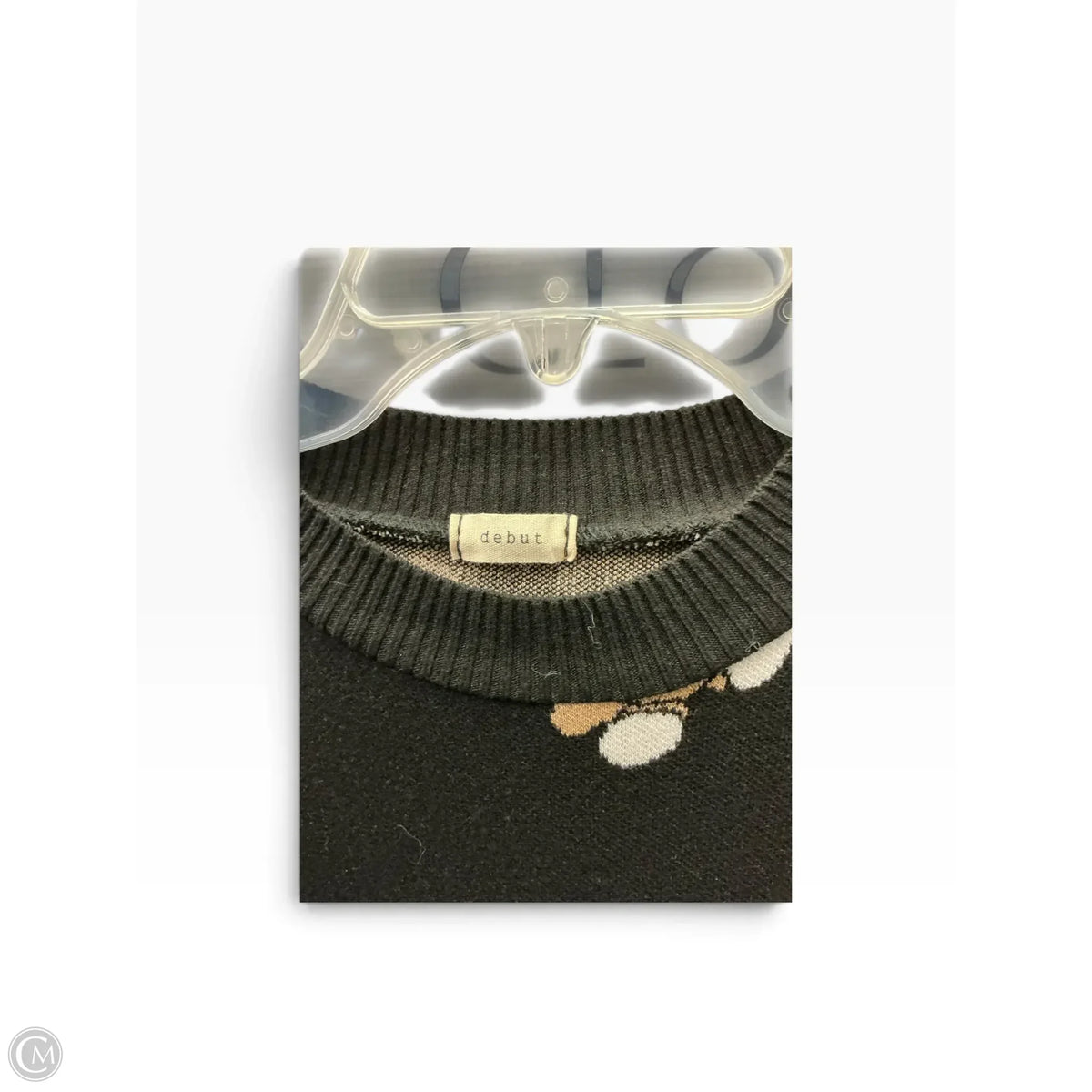 Sweater Short Sleeve By Debut In Black, Size: L