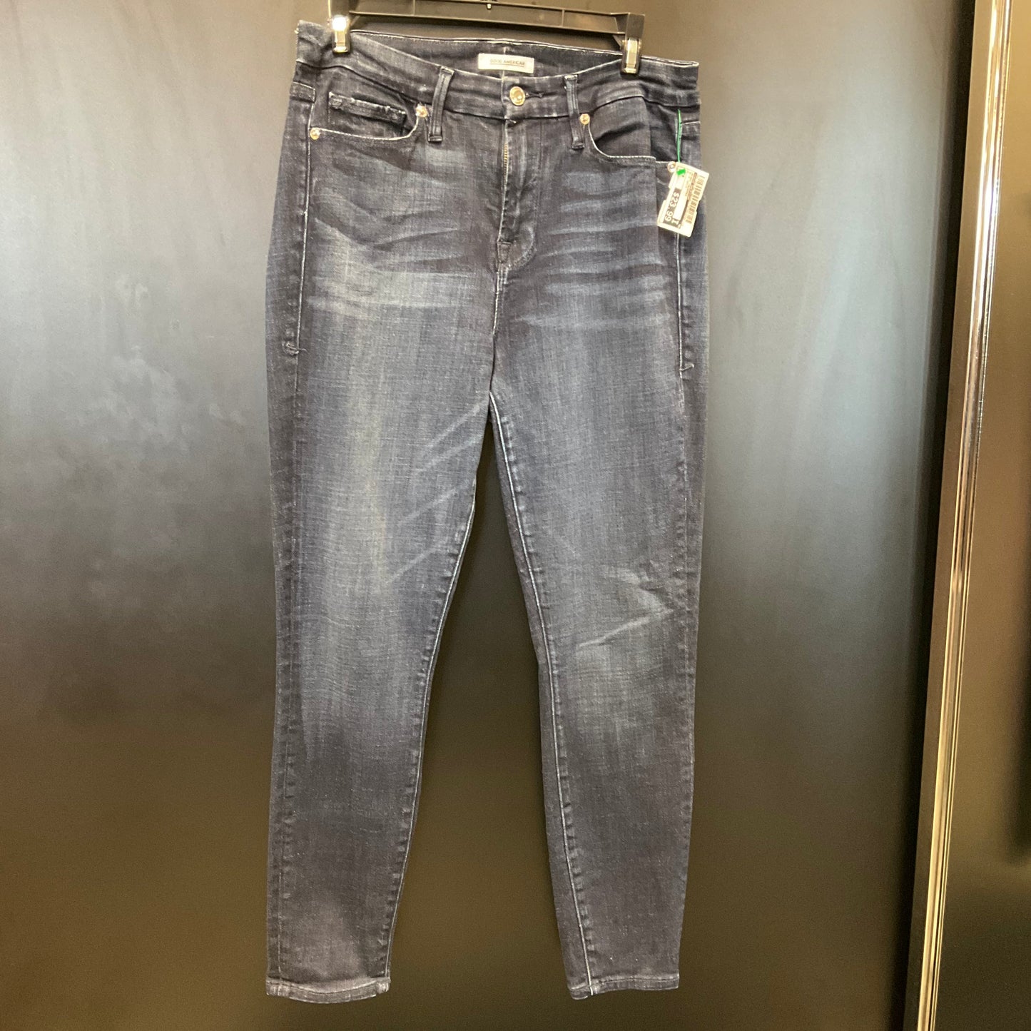 Jeans Cropped By Good American In Blue Denim, Size: 6