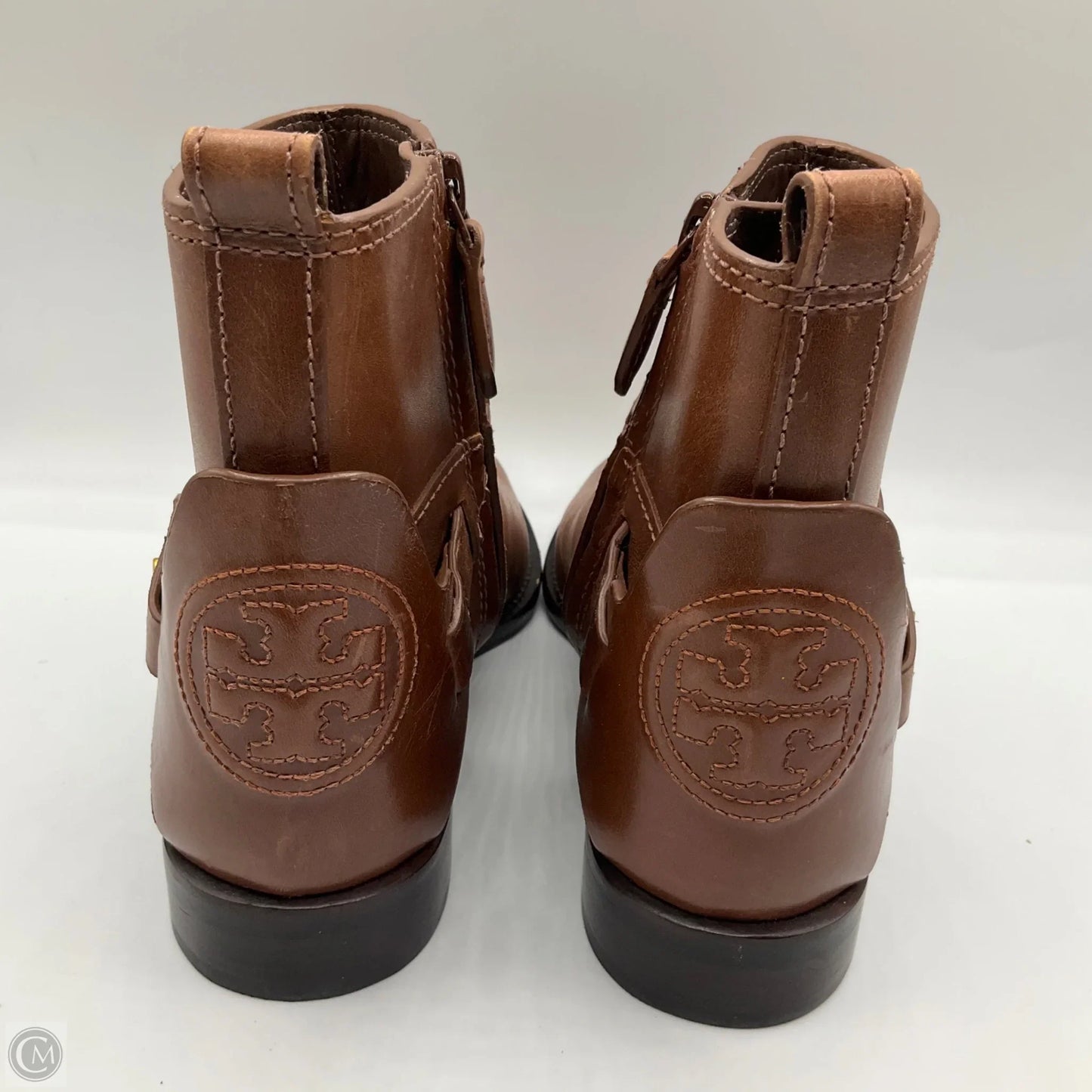 Boots Ankle Heels By Tory Burch In Brown, Size: 5