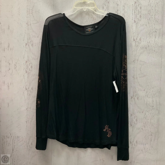 Top Long Sleeve By Harley Davidson In Black, Size: L
