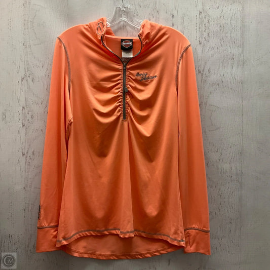 Top Long Sleeve By Harley Davidson In Orange, Size: Xl