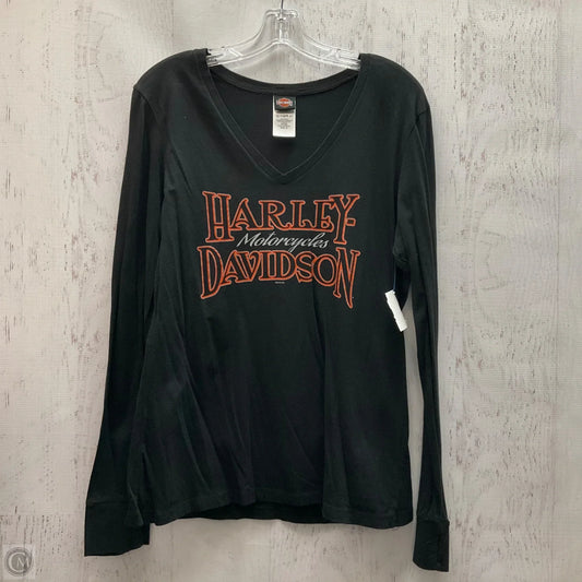 Top Long Sleeve By Harley Davidson In Black, Size: Xl