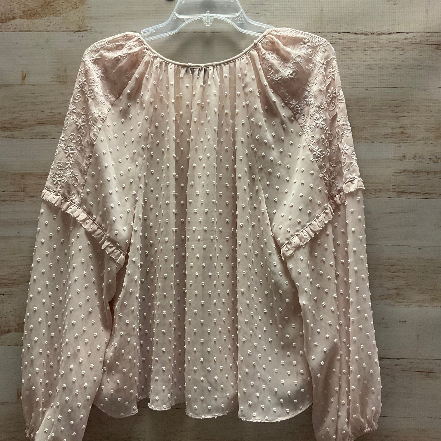 Top Long Sleeve By Express In Pink, Size: L