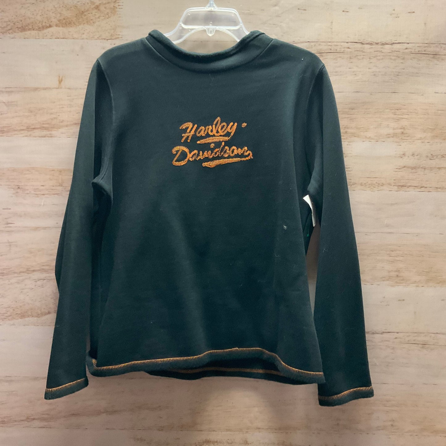 Top Long Sleeve By Harley Davidson In Black, Size: L