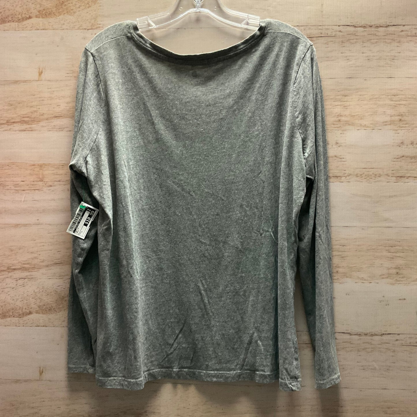 Top Long Sleeve By Clothes Mentor In Grey, Size: L