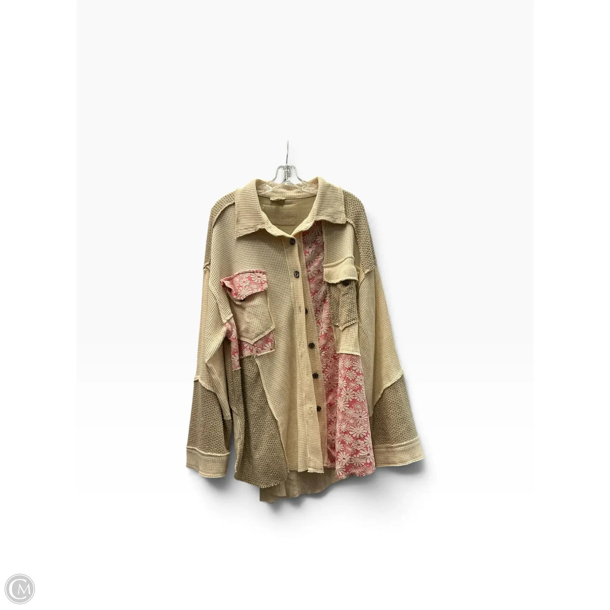 Jacket Shirt By Pol In Cream, Size: L