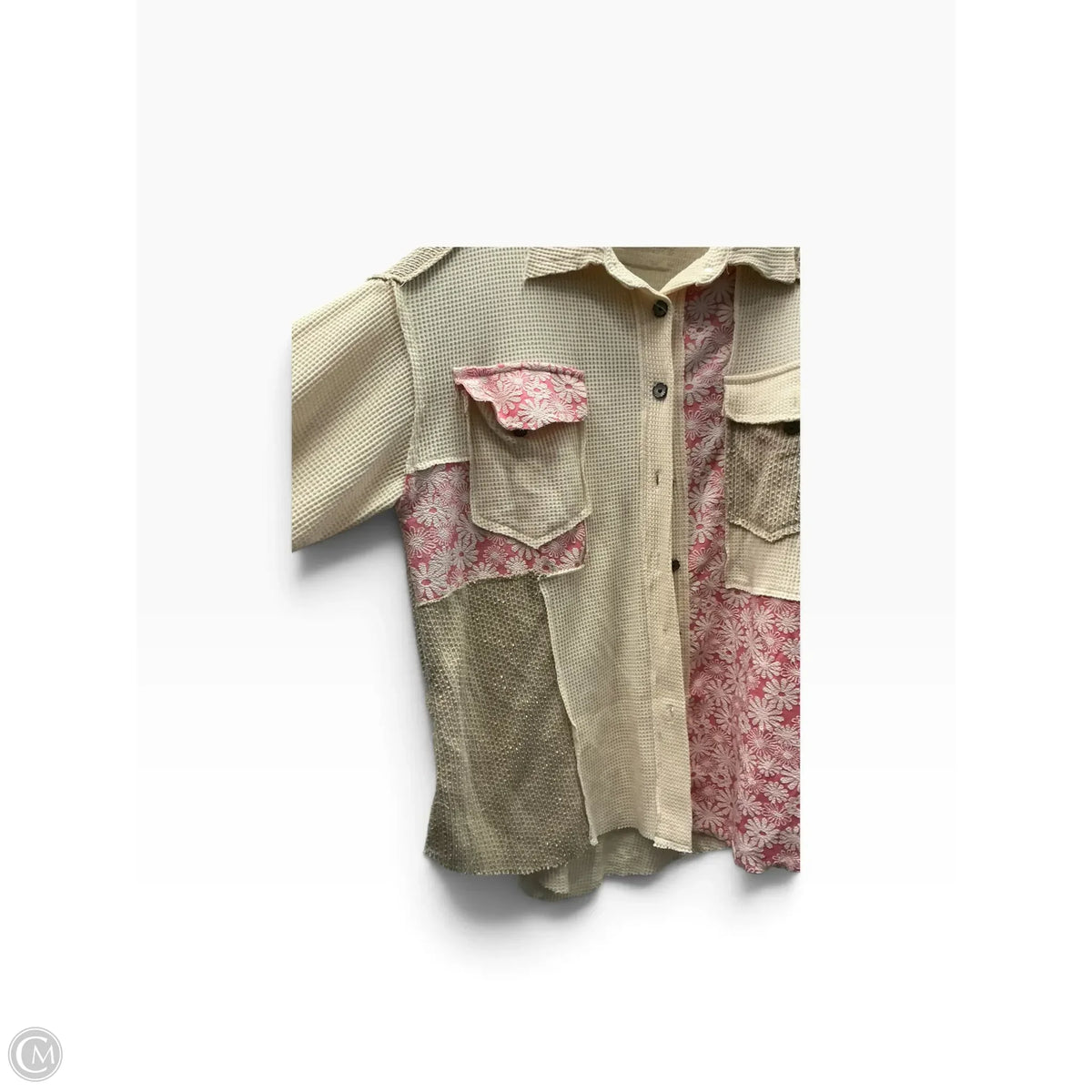 Jacket Shirt By Pol In Cream, Size: L