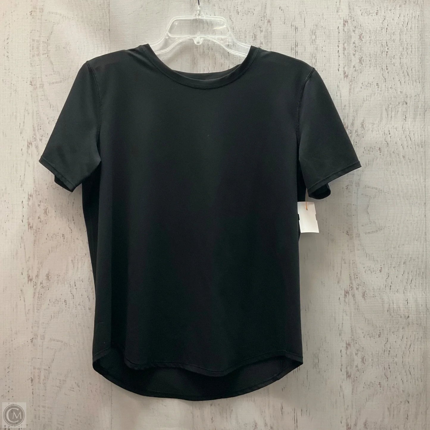 Athletic Top Short Sleeve By Lululemon In Black, Size: S