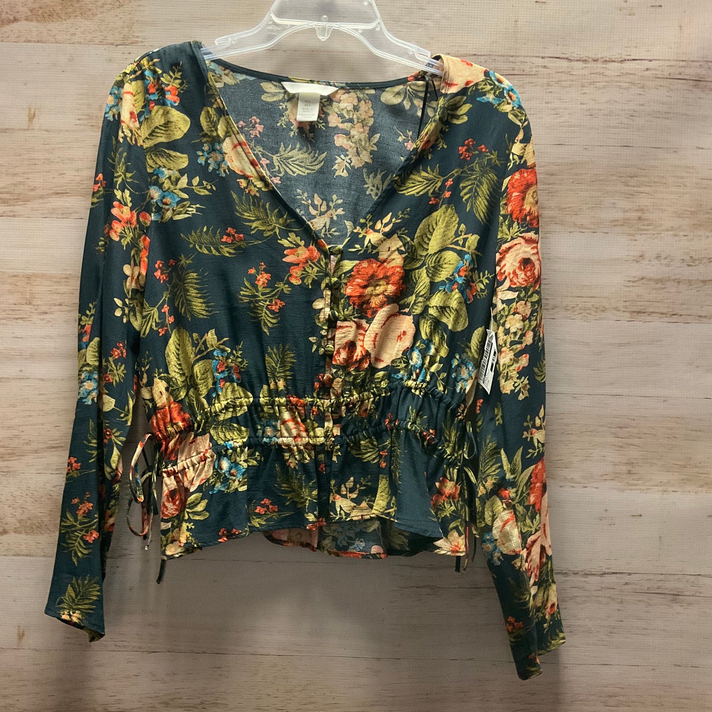 Top Long Sleeve By H&m In Floral Print, Size: M