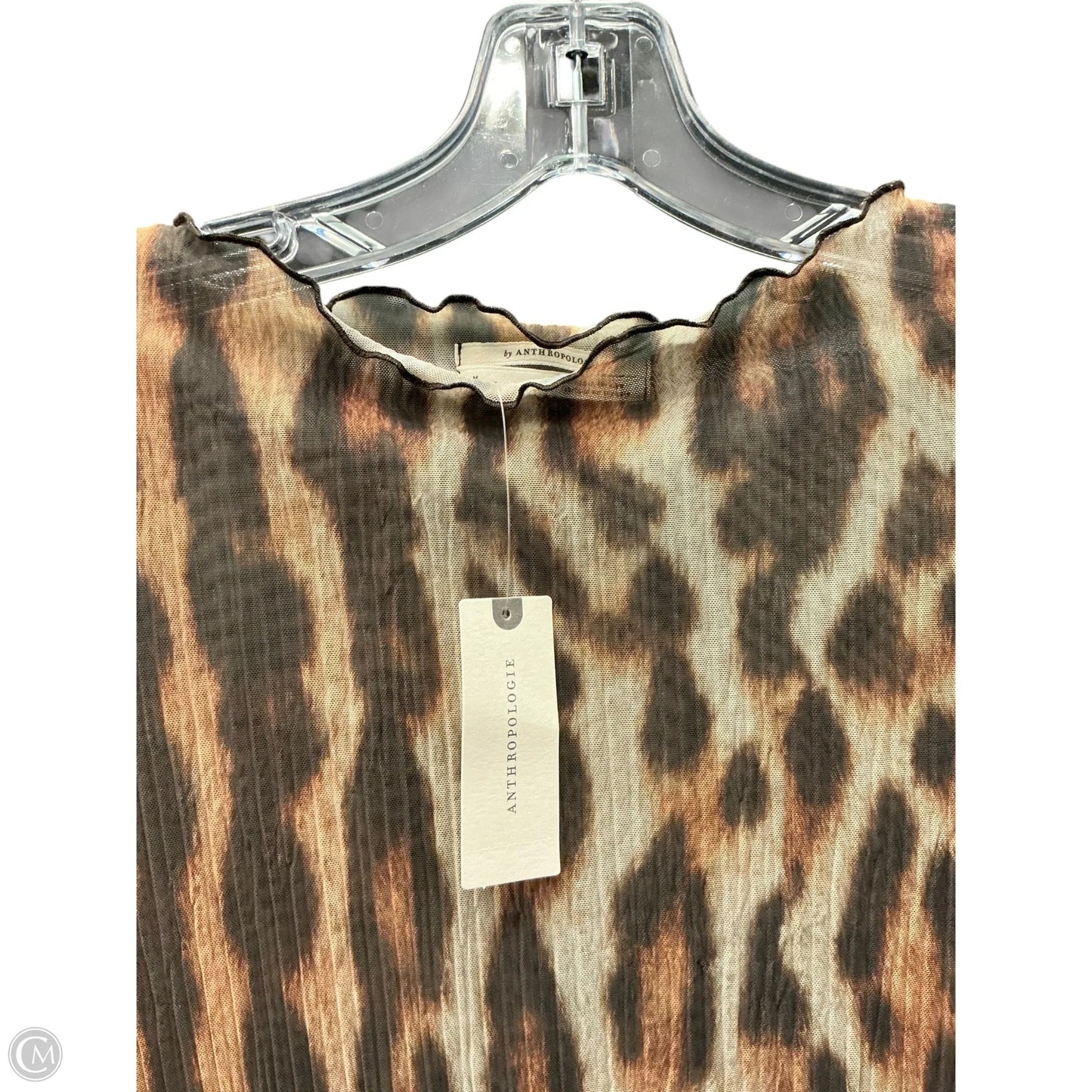 Top Long Sleeve By Anthropologie In Animal Print, Size: M