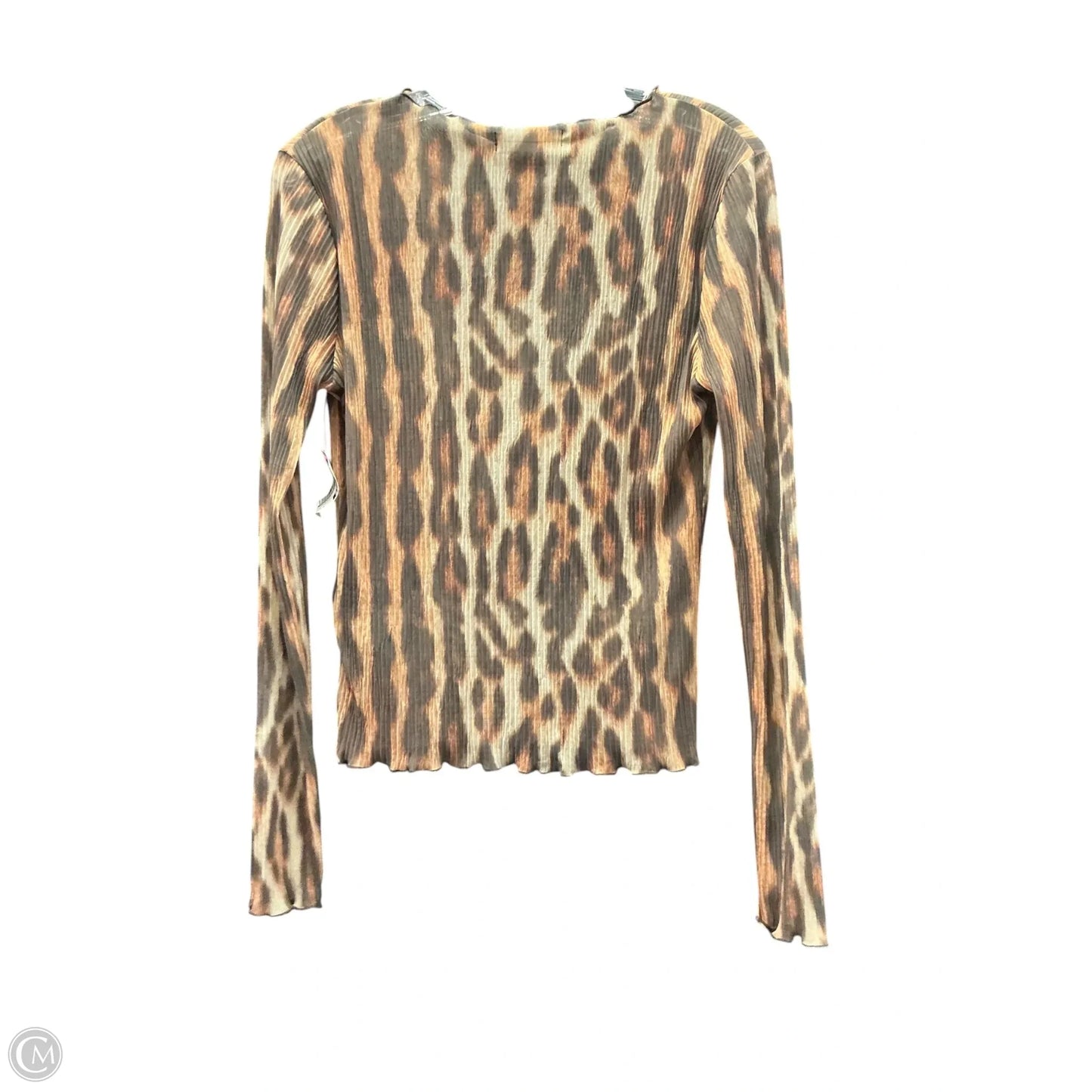 Top Long Sleeve By Anthropologie In Animal Print, Size: M