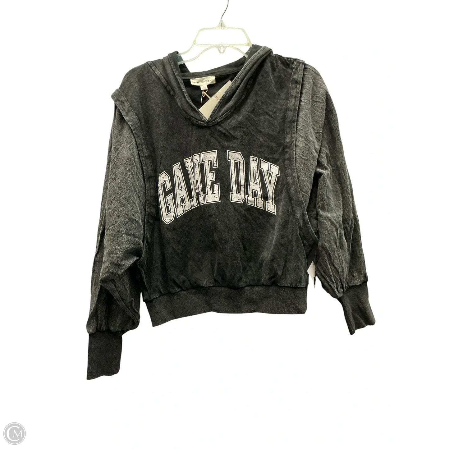 Sweatshirt Hoodie By Ee Some In Black, Size: M