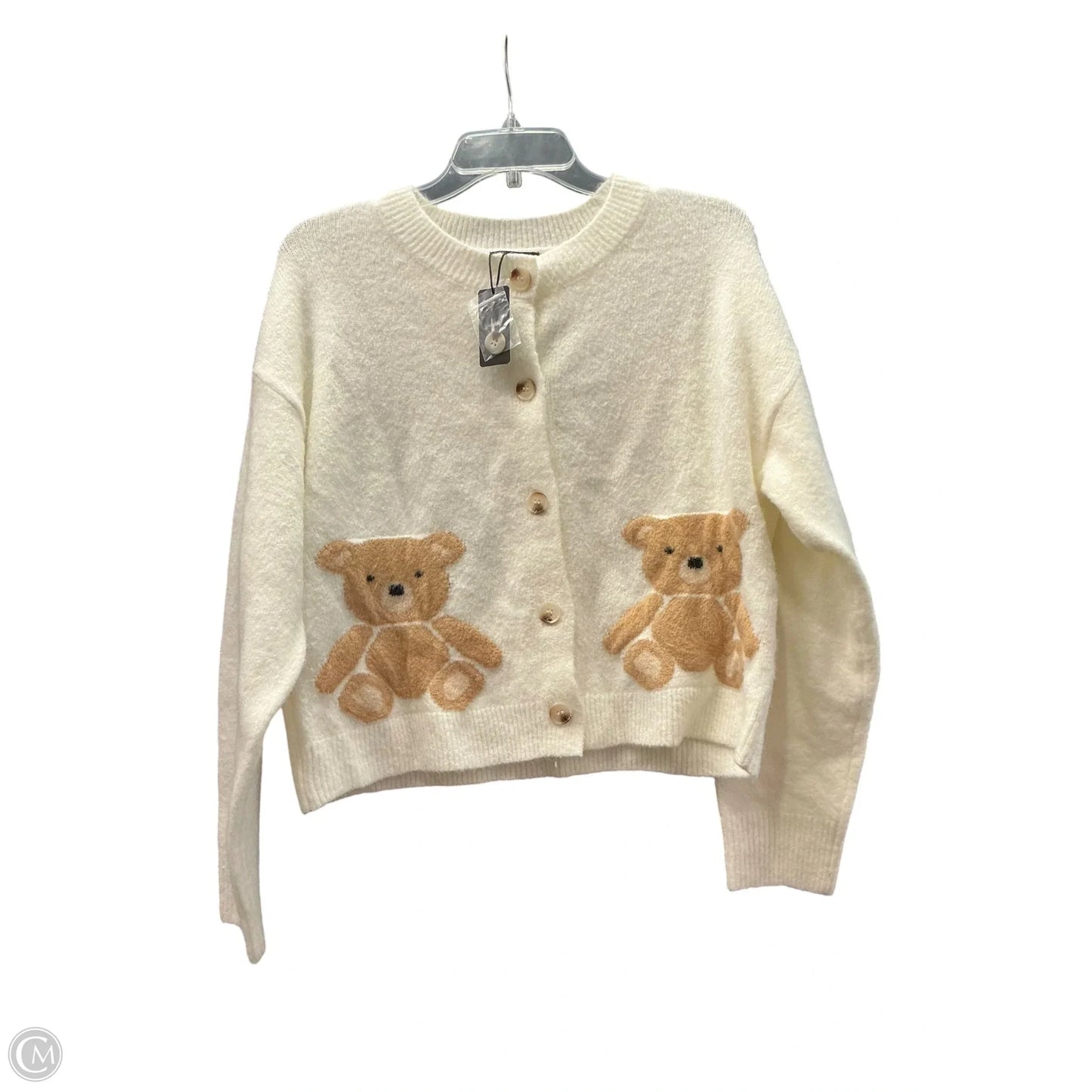 Cardigan By Clothes Mentor In White, Size: S
