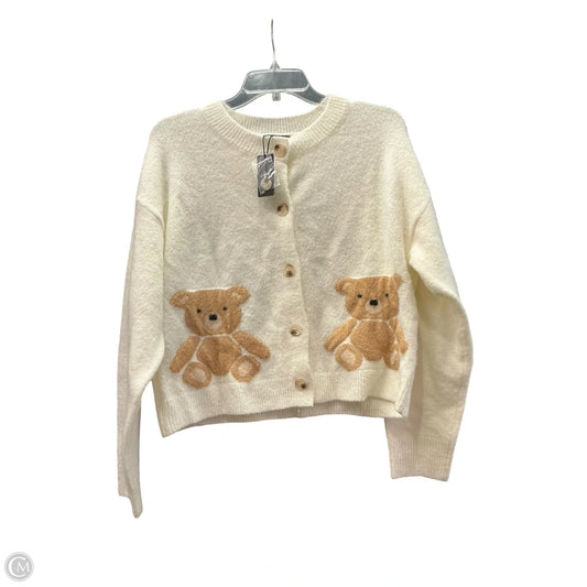 Cardigan By Clothes Mentor In White, Size: S