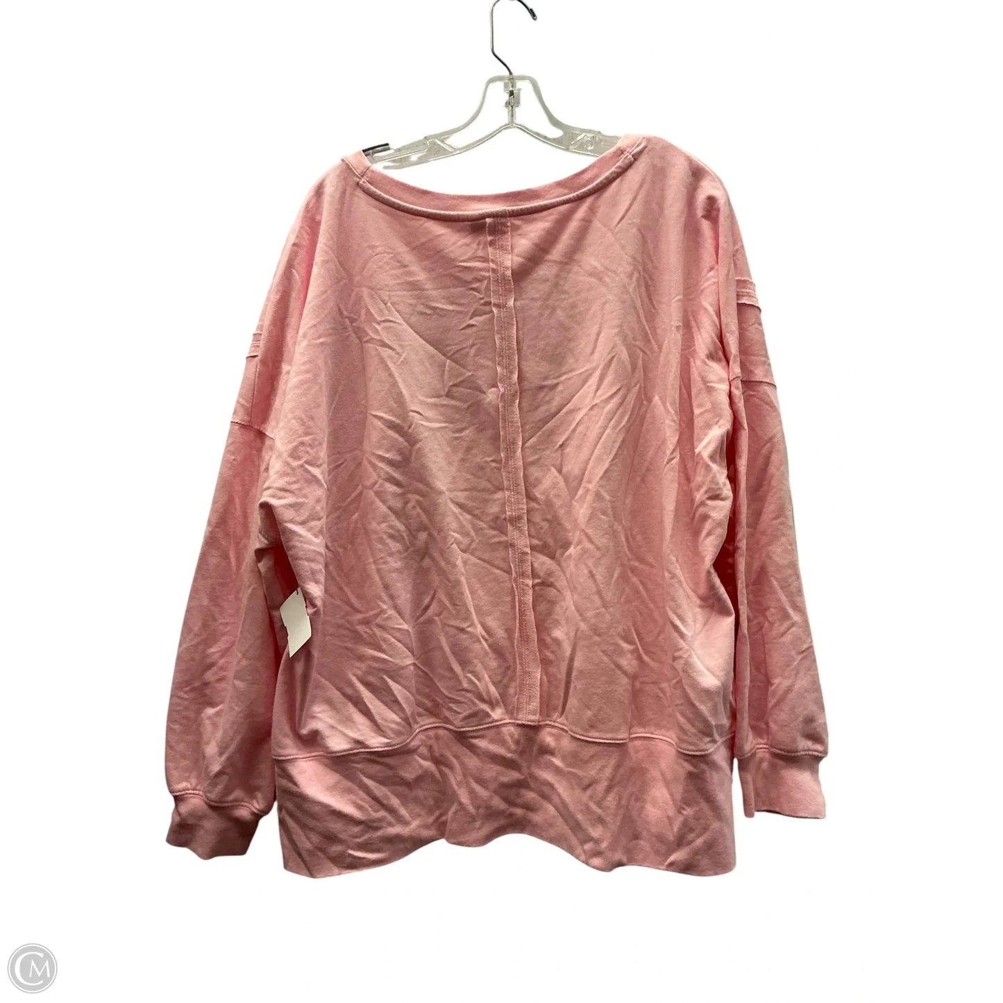 Top Long Sleeve By Cato In Pink, Size: Xxl