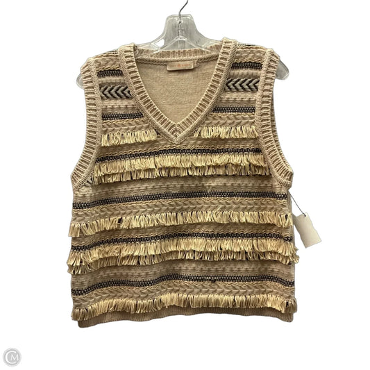 Top Sleeveless Designer By Tory Burch In Tan, Size: Xl