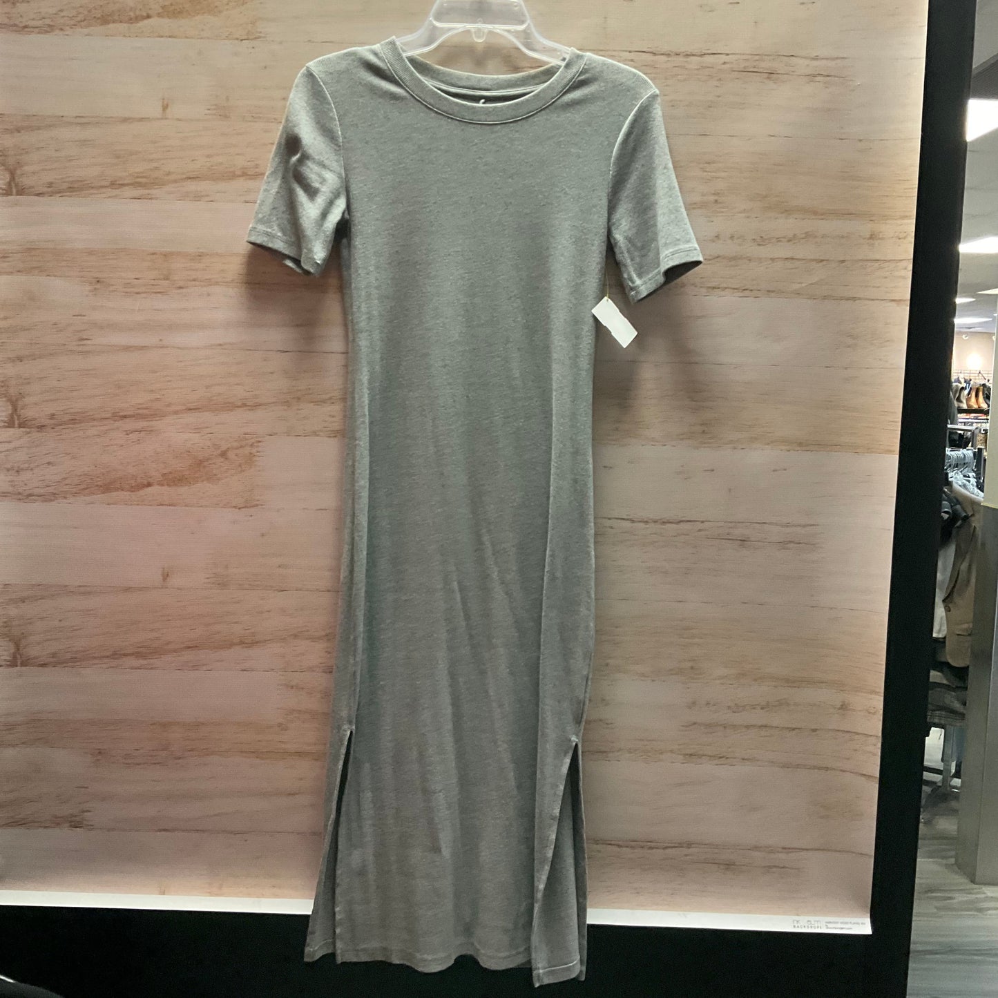 Dress Casual Midi By A New Day In Grey, Size: Xs