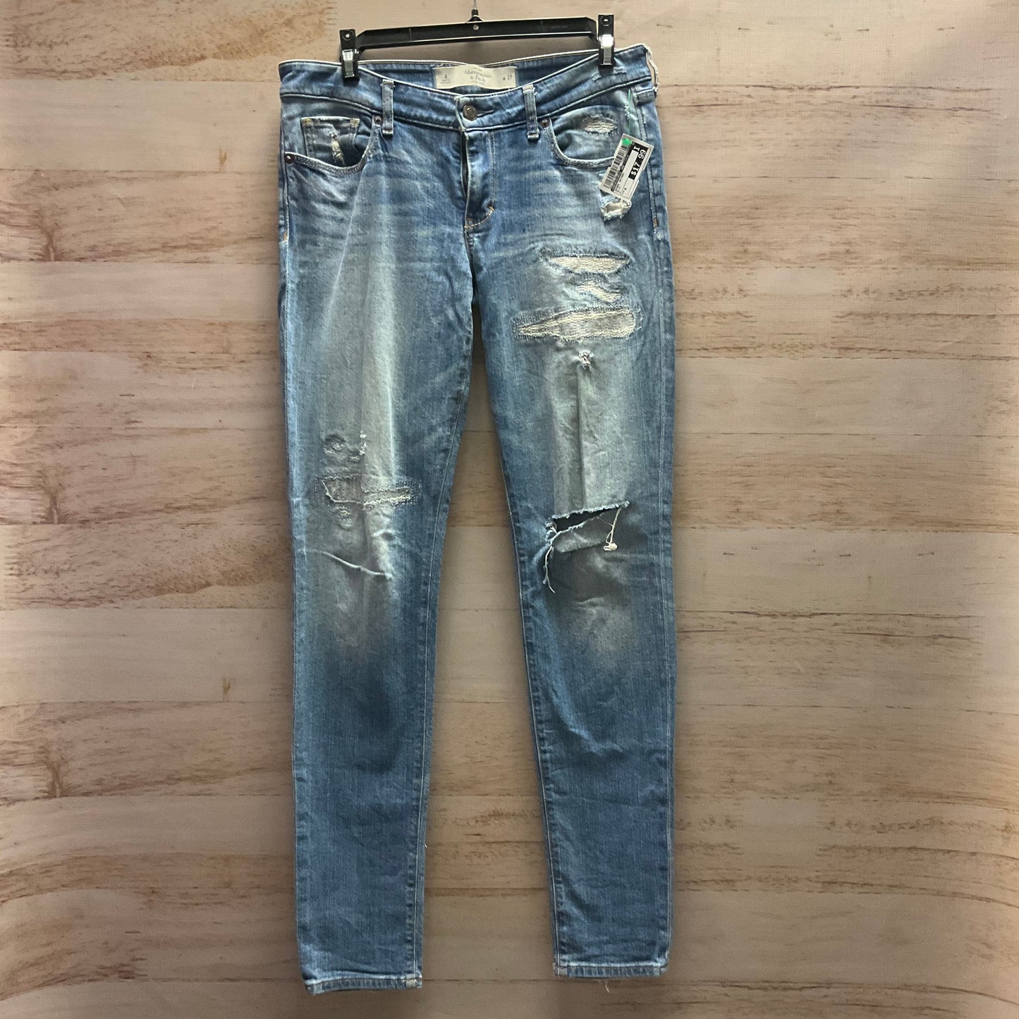 Jeans Skinny By Abercrombie And Fitch In Blue, Size: 4