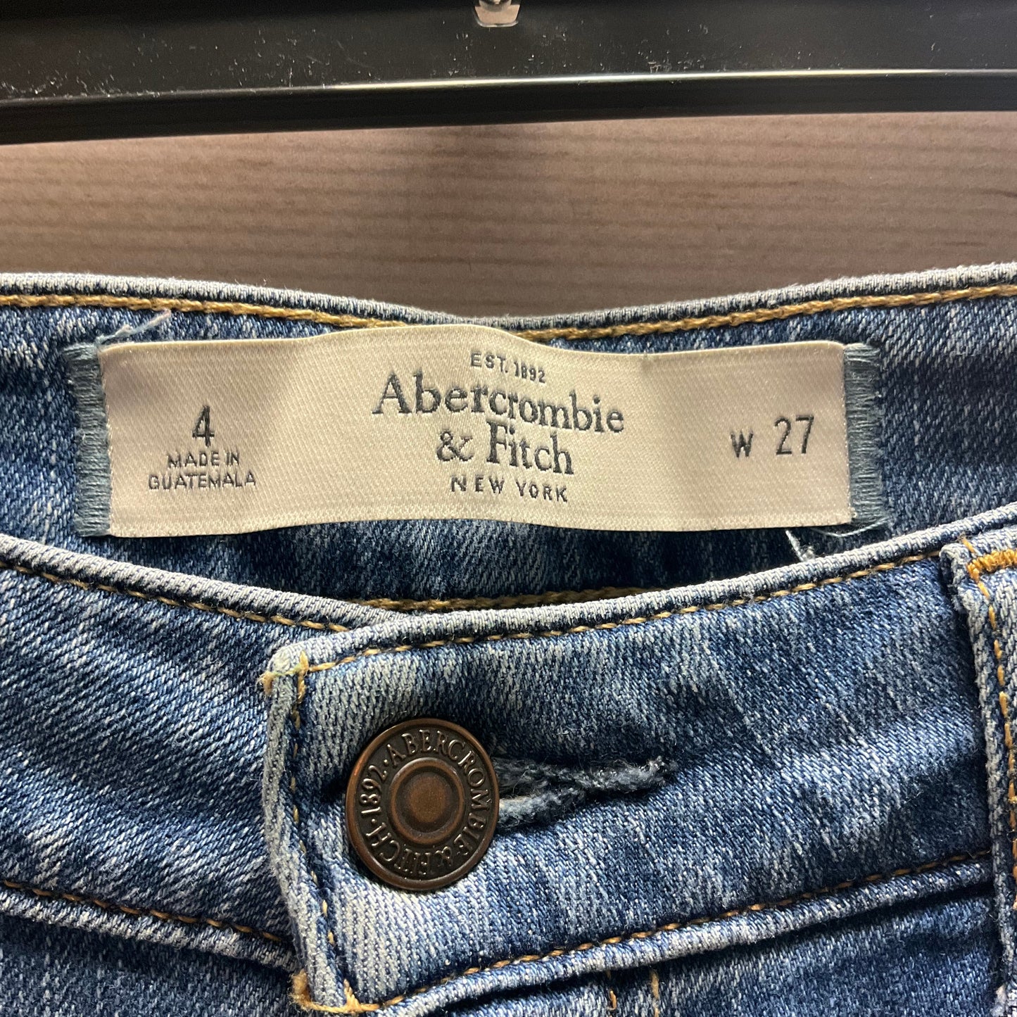 Jeans Skinny By Abercrombie And Fitch In Blue, Size: 4