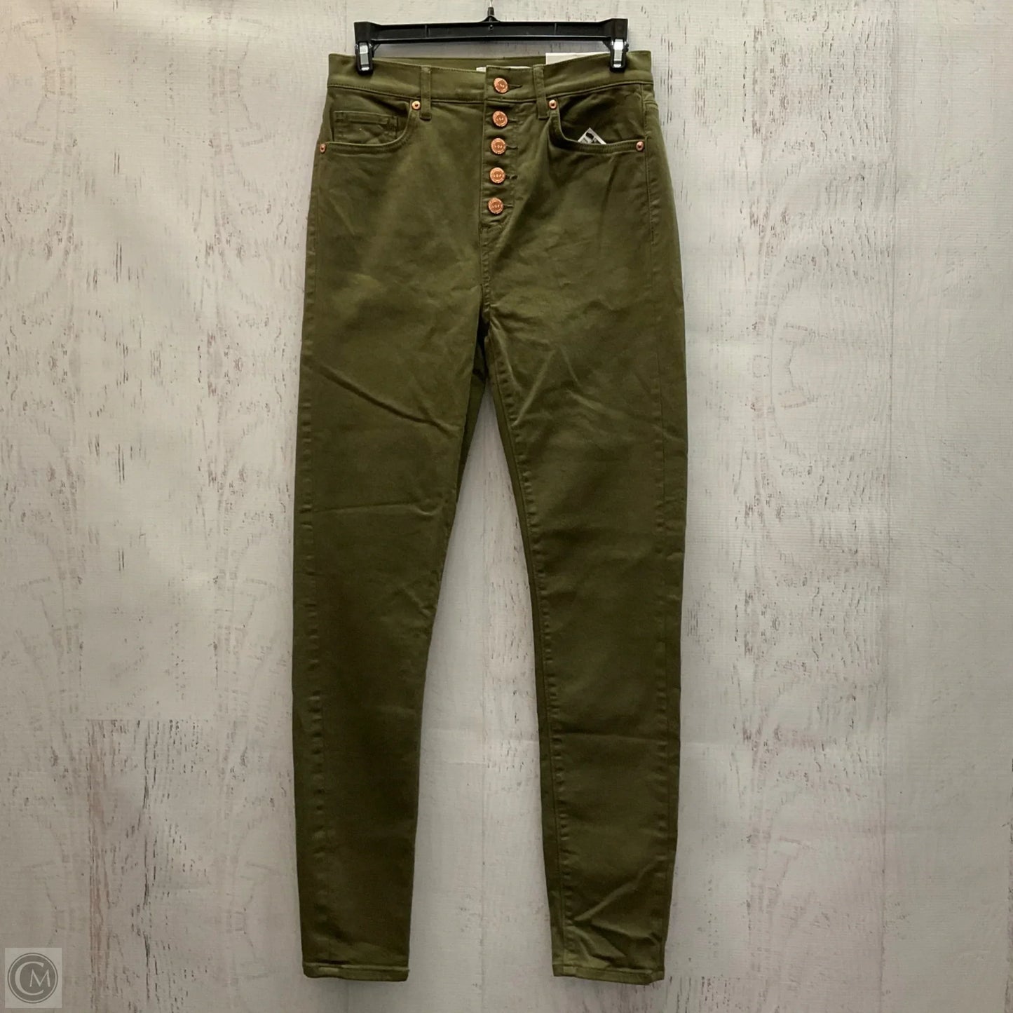 Jeans Skinny By Loft In Green, Size: 0