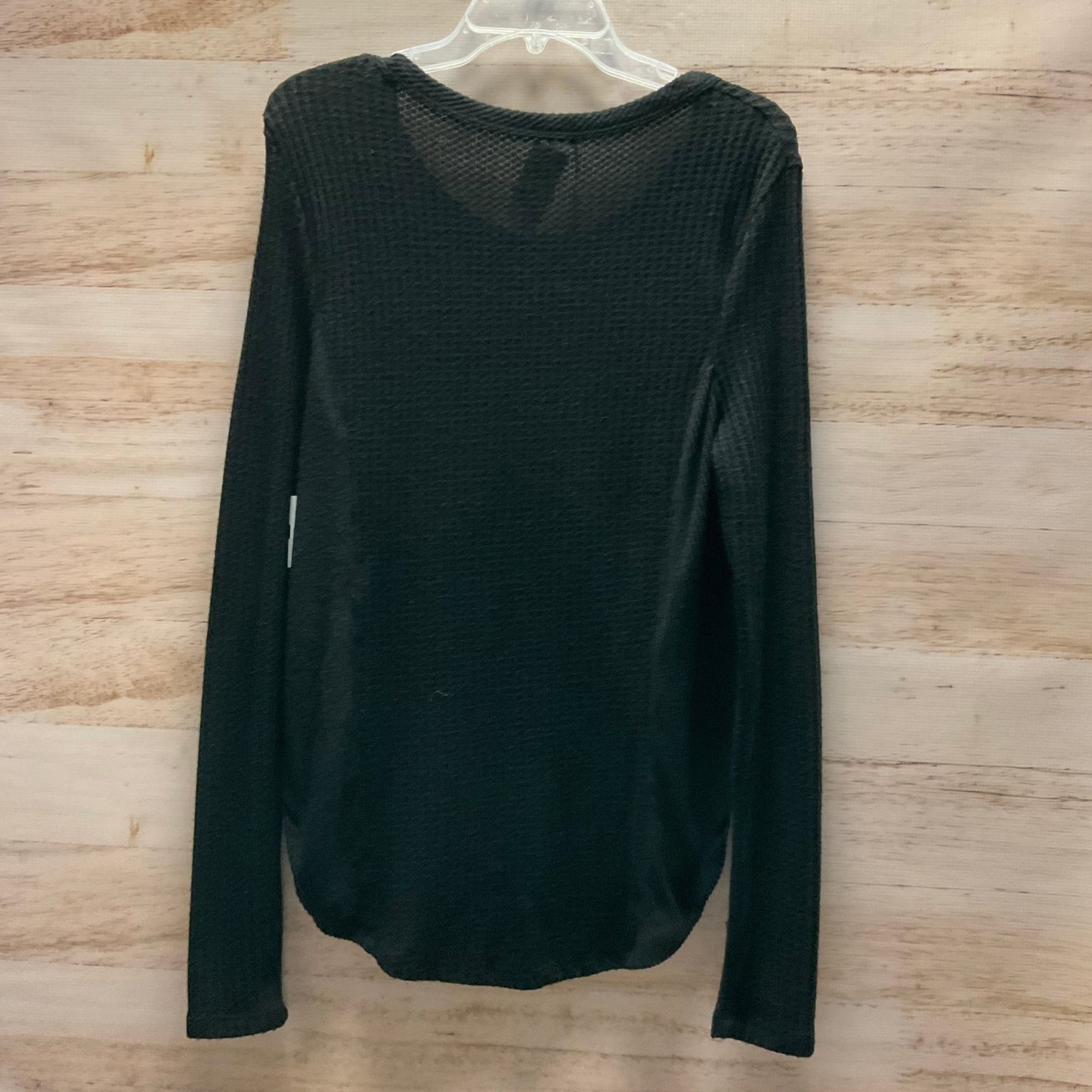 Top Long Sleeve By Poof In Black, Size: L