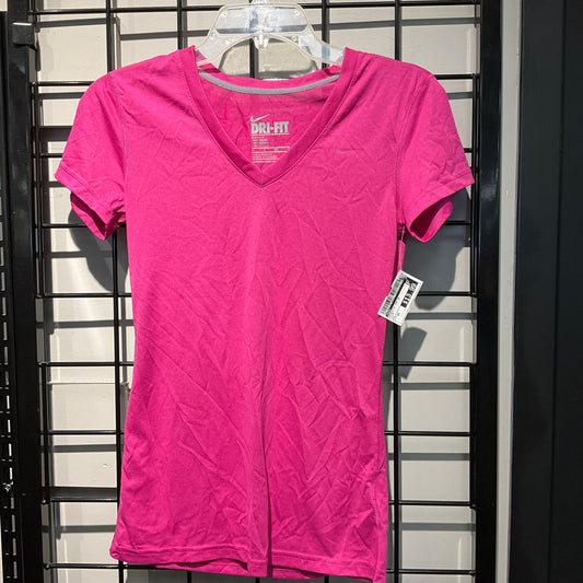 Athletic Top Short Sleeve By Nike In Pink, Size: Xs