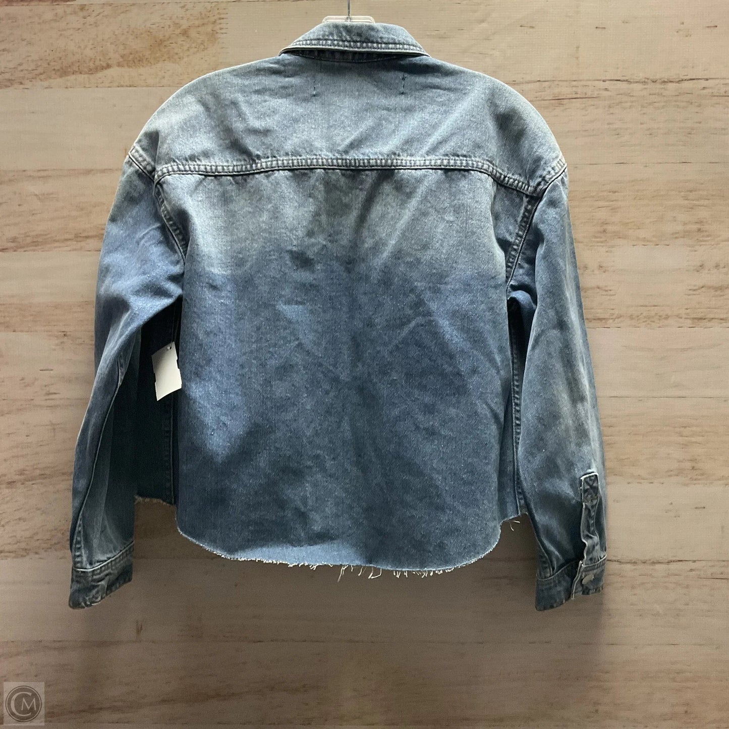 Jacket Designer By Karl Lagerfeld In Blue Denim, Size: Xs